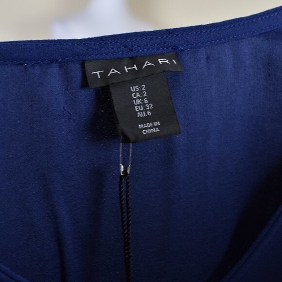 Tahari Pleated Bell Sleeve Dress NEW - Picture 8 of 8